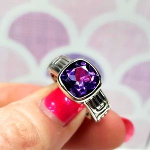 Bali Legacy Amethyst Ring in Sterling Silver 925 Size 8 NWT